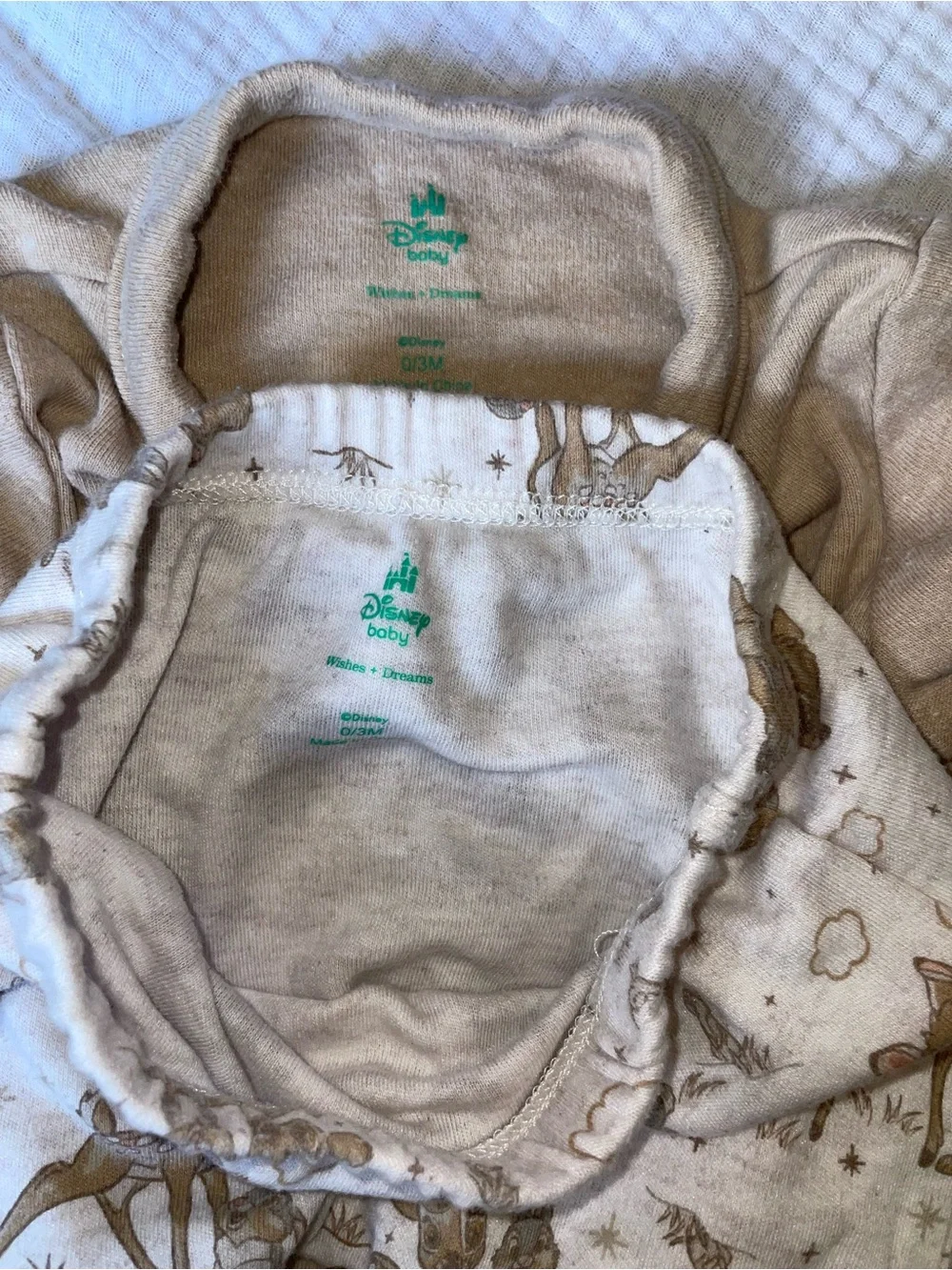 Disney Brown 'Welcome Little One' Bambi Top with Cream Printed Pants